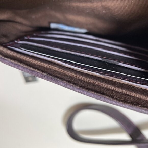 Latico Avalon Leather Crossbody Bag in shade Eggplant - Picture 6 of 6